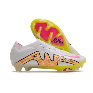 Nike Air Zoom Mercurial Vapor 15 Elite FG Vit Blå Gul för Herr Billiga Fotbollsskor Nike Air Zoom Mercurial Vapor 15 Elite FG Vit Blå Gul