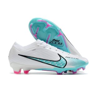 Nike Air Zoom Mercurial Vapor 15 Elite FG Vit Blå Rosa Indigo Haze för Herr Billiga Fotbollsskor Nike Air Zoom Mercurial Vapor 15 Elite FG Vit Blå Rosa Indigo Haze
