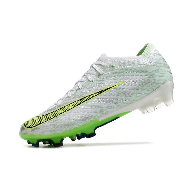 Nike Air Zoom Mercurial Vapor 15 Elite FG Vit Grön för Herr 8 Billiga Fotbollsskor Nike Air Zoom Mercurial Vapor 15 Elite FG Vit Grön 8