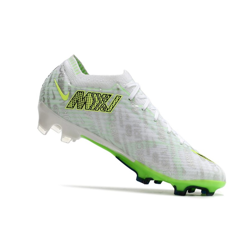 Nike Air Zoom Mercurial Vapor 15 Elite FG Vit Grön för Herr 9 Billiga Fotbollsskor Nike Air Zoom Mercurial Vapor 15 Elite FG Vit Grön 9