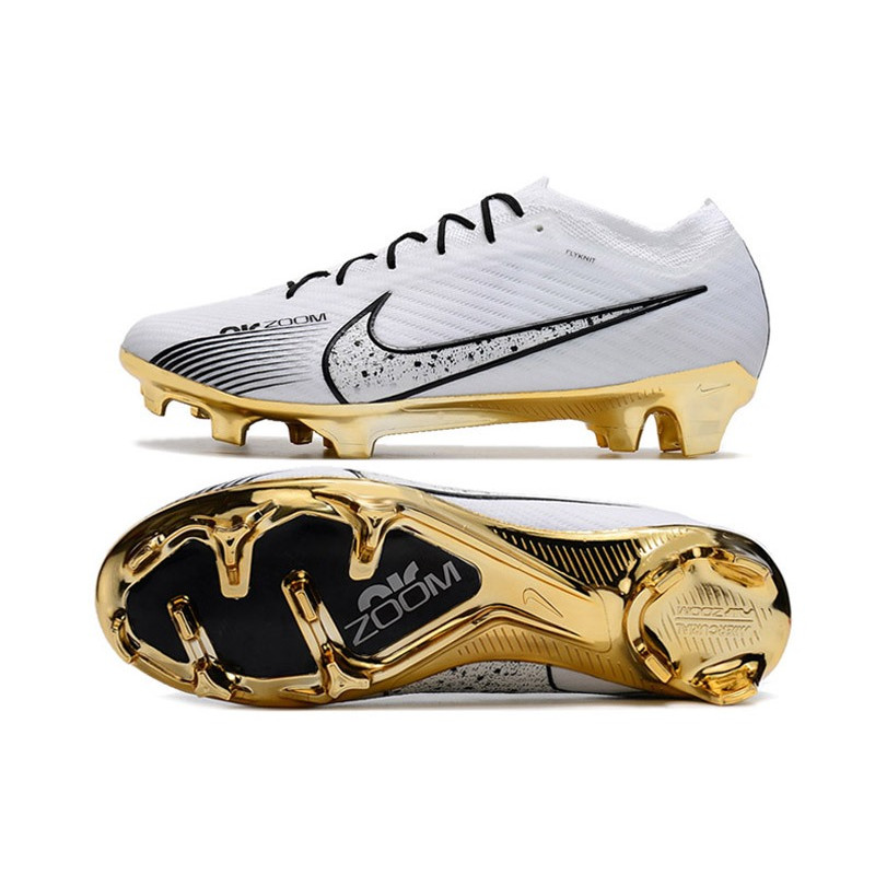 Nike Air Zoom Mercurial Vapor 15 Elite FG Vit Guld för Herr 5 Billiga Fotbollsskor Nike Air Zoom Mercurial Vapor 15 Elite FG Vit Guld 5