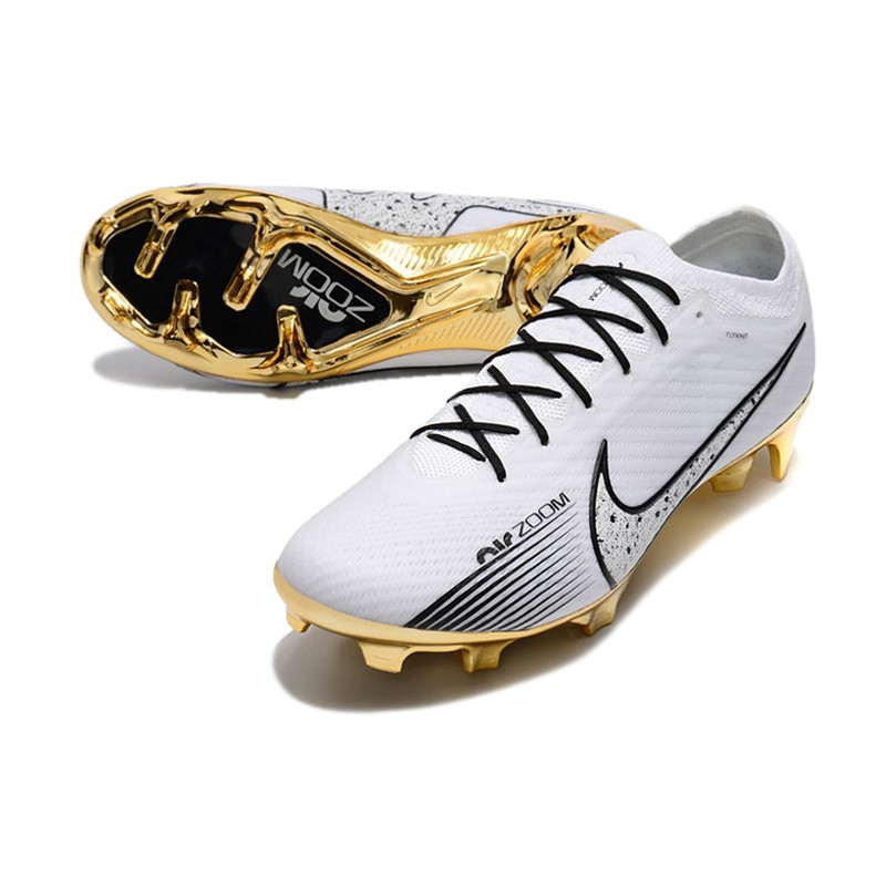 Nike Air Zoom Mercurial Vapor 15 Elite FG Vit Guld för Herr 7 Billiga Fotbollsskor Nike Air Zoom Mercurial Vapor 15 Elite FG Vit Guld 7