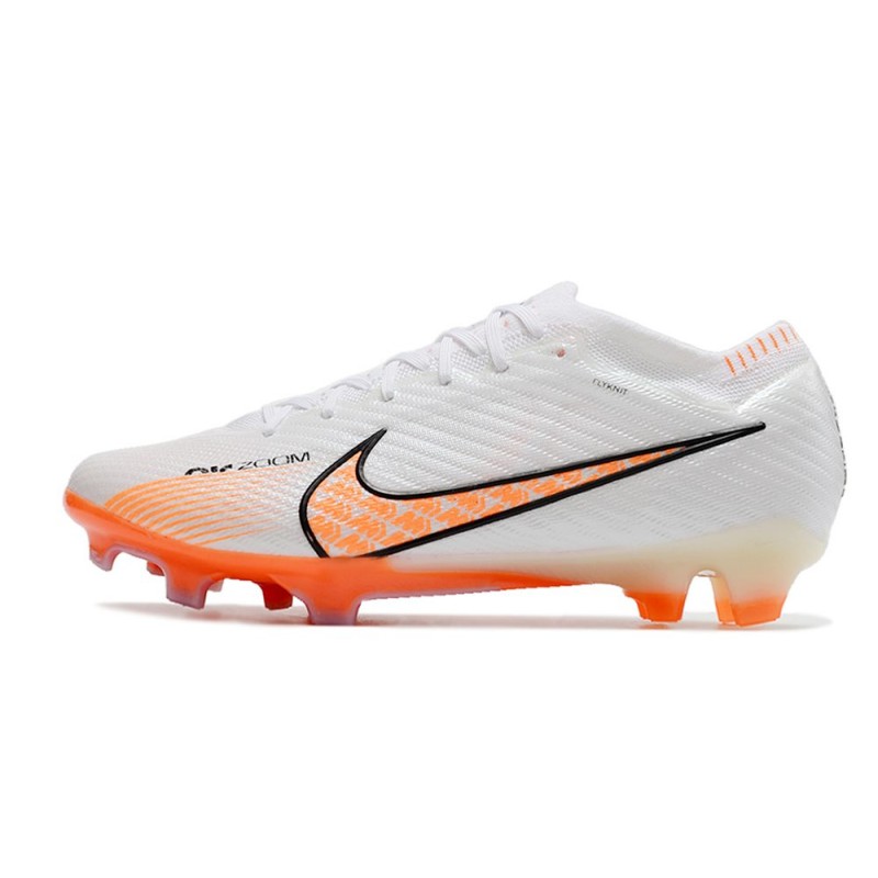 Nike Air Zoom Mercurial Vapor 15 Elite FG Vit Orange för Herr 4 Billiga Fotbollsskor Nike Air Zoom Mercurial Vapor 15 Elite FG Vit Orange 4