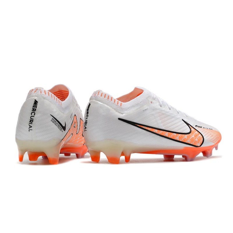 Nike Air Zoom Mercurial Vapor 15 Elite FG Vit Orange för Herr 6 Billiga Fotbollsskor Nike Air Zoom Mercurial Vapor 15 Elite FG Vit Orange 6