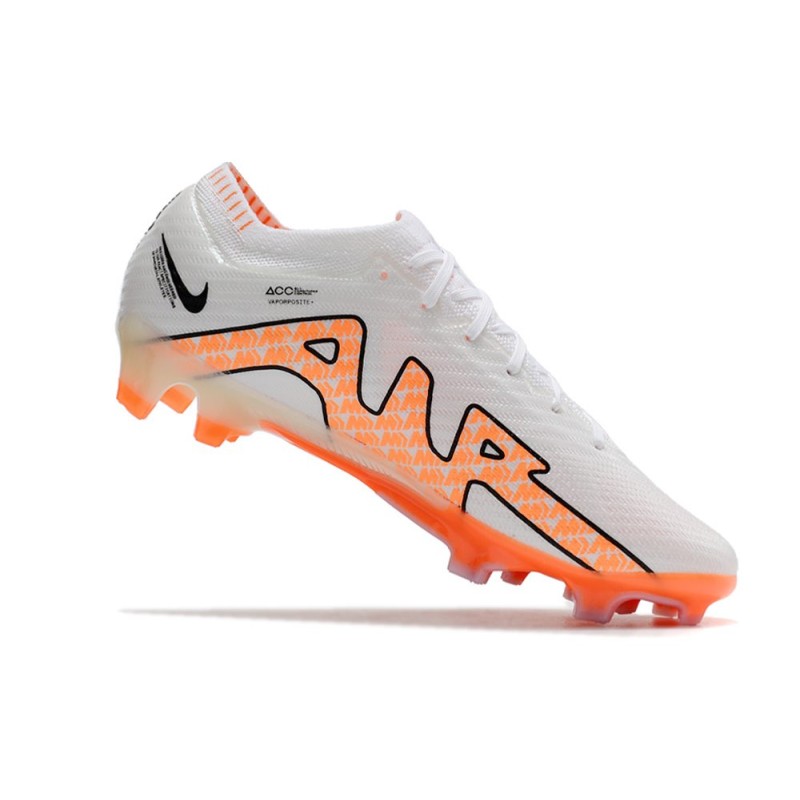 Nike Air Zoom Mercurial Vapor 15 Elite FG Vit Orange för Herr 9 Billiga Fotbollsskor Nike Air Zoom Mercurial Vapor 15 Elite FG Vit Orange 9
