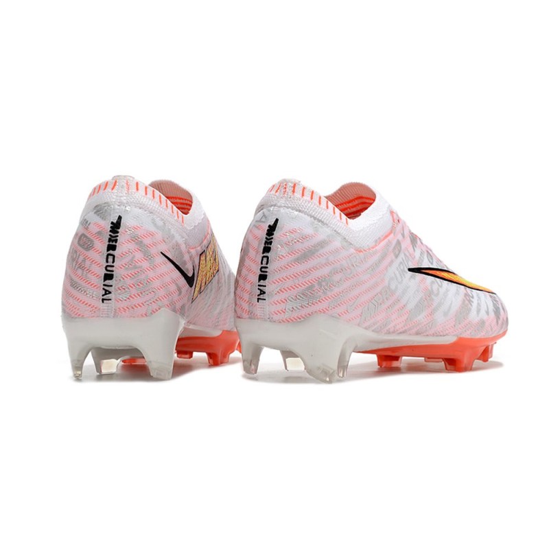 Nike Air Zoom Mercurial Vapor 15 Elite FG Vit Orange Gul för Herr 6 Billiga Fotbollsskor Nike Air Zoom Mercurial Vapor 15 Elite FG Vit Orange Gul 6
