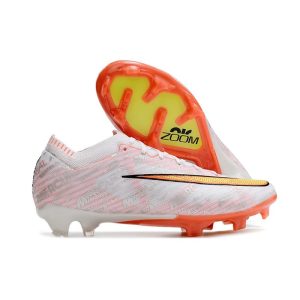 Nike Air Zoom Mercurial Vapor 15 Elite FG Vit Orange Gul för Herr Billiga Fotbollsskor Nike Air Zoom Mercurial Vapor 15 Elite FG Vit Orange Gul