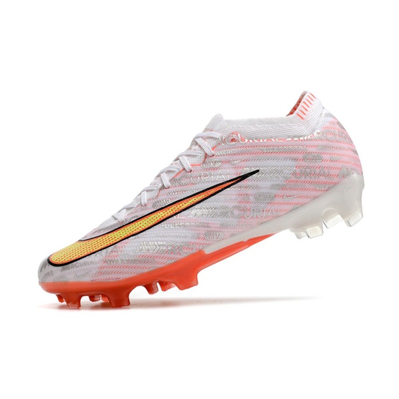 Nike Air Zoom Mercurial Vapor 15 Elite FG Vit Orange Gul för Herr 8 Billiga Fotbollsskor Nike Air Zoom Mercurial Vapor 15 Elite FG Vit Orange Gul 8