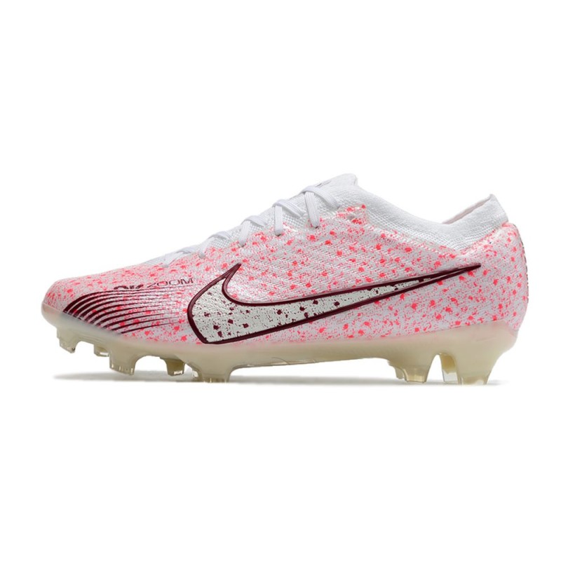 Nike Air Zoom Mercurial Vapor 15 Elite FG Vit Röd för Herr 4 Billiga Fotbollsskor Nike Air Zoom Mercurial Vapor 15 Elite FG Vit Röd 4