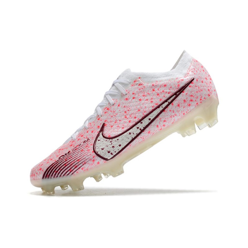Nike Air Zoom Mercurial Vapor 15 Elite FG Vit Röd för Herr 8 Billiga Fotbollsskor Nike Air Zoom Mercurial Vapor 15 Elite FG Vit Röd 8