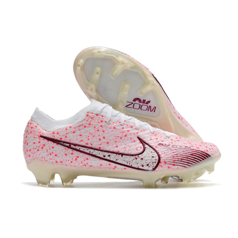 Nike Air Zoom Mercurial Vapor 15 Elite FG Vit Röd för Herr 3 Billiga Fotbollsskor Nike Air Zoom Mercurial Vapor 15 Elite FG Vit Röd 3