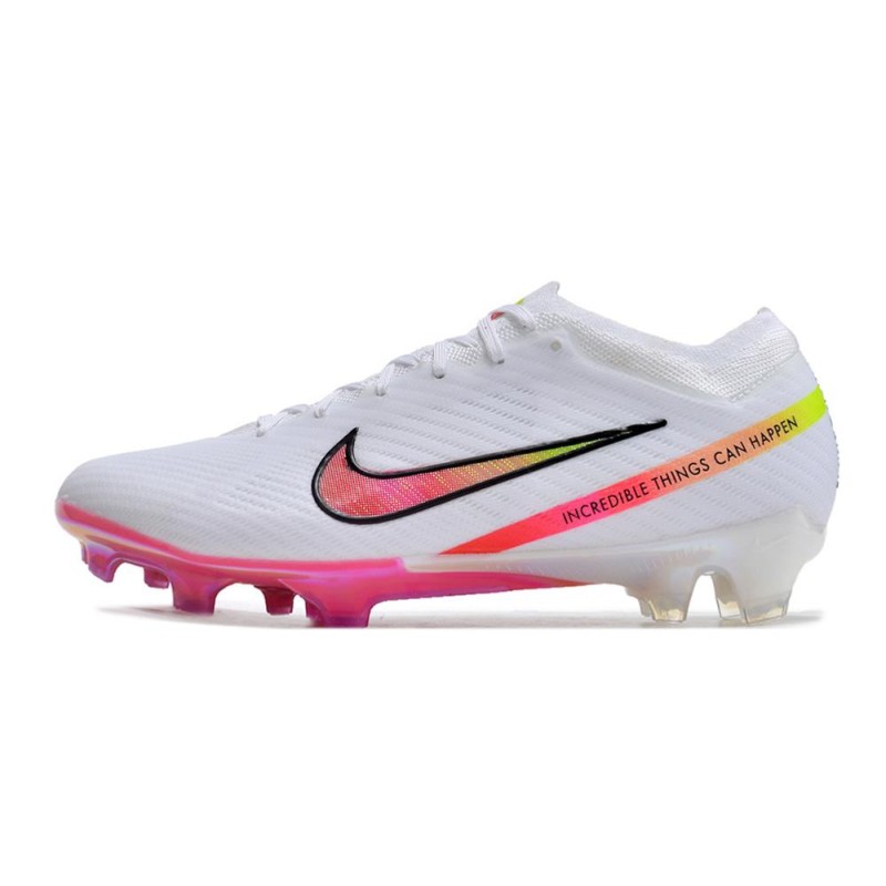 Nike Air Zoom Mercurial Vapor 15 Elite FG Vit Rosa för Herr 4 Billiga Fotbollsskor Nike Air Zoom Mercurial Vapor 15 Elite FG Vit Rosa 4