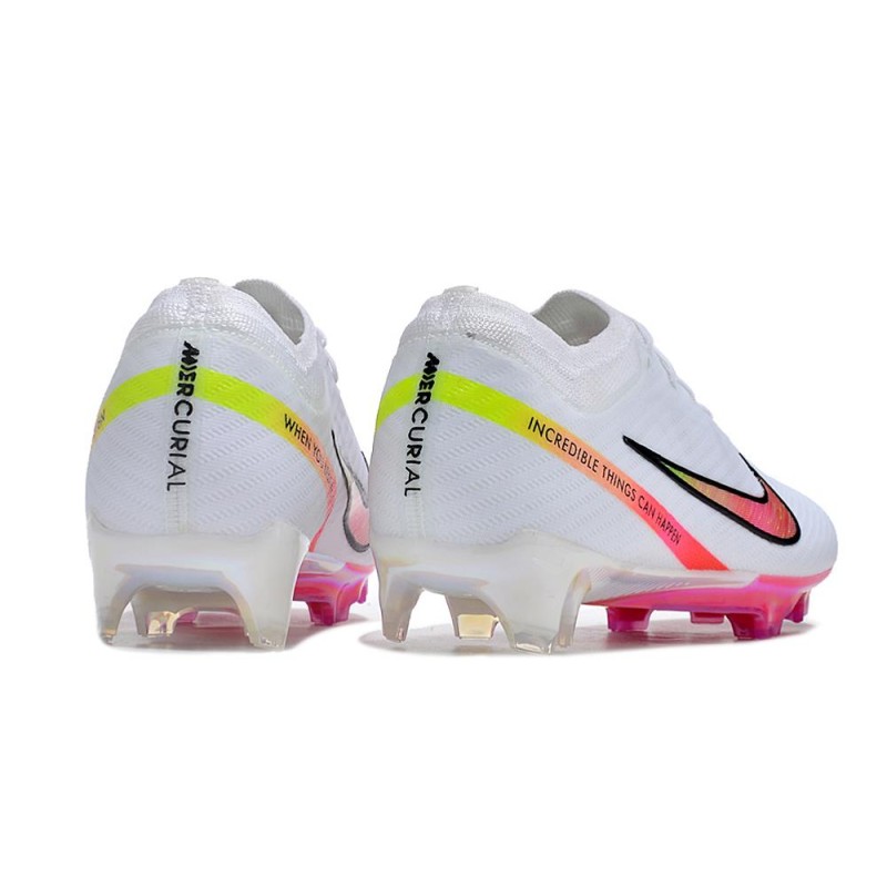 Nike Air Zoom Mercurial Vapor 15 Elite FG Vit Rosa för Herr 6 Billiga Fotbollsskor Nike Air Zoom Mercurial Vapor 15 Elite FG Vit Rosa 6