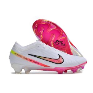 Nike Air Zoom Mercurial Vapor 15 Elite FG Vit Rosa för Herr Billiga Fotbollsskor Nike Air Zoom Mercurial Vapor 15 Elite FG Vit Rosa