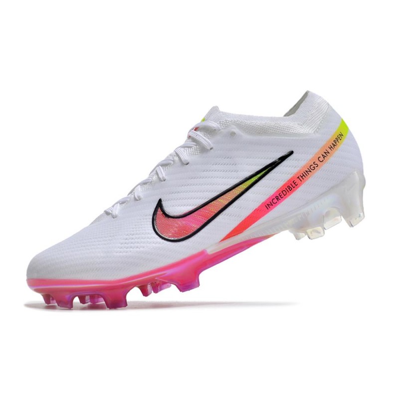 Nike Air Zoom Mercurial Vapor 15 Elite FG Vit Rosa för Herr 8 Billiga Fotbollsskor Nike Air Zoom Mercurial Vapor 15 Elite FG Vit Rosa 8