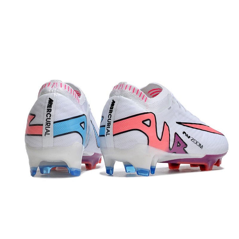 Nike Air Zoom Mercurial Vapor 15 Elite FG Vit Rosa Blå för Herr 6 Billiga Fotbollsskor Nike Air Zoom Mercurial Vapor 15 Elite FG Vit Rosa Blå 6