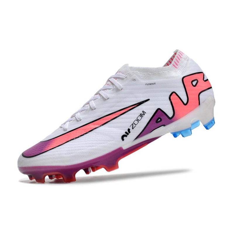Nike Air Zoom Mercurial Vapor 15 Elite FG Vit Rosa Blå för Herr 8 Billiga Fotbollsskor Nike Air Zoom Mercurial Vapor 15 Elite FG Vit Rosa Blå 8