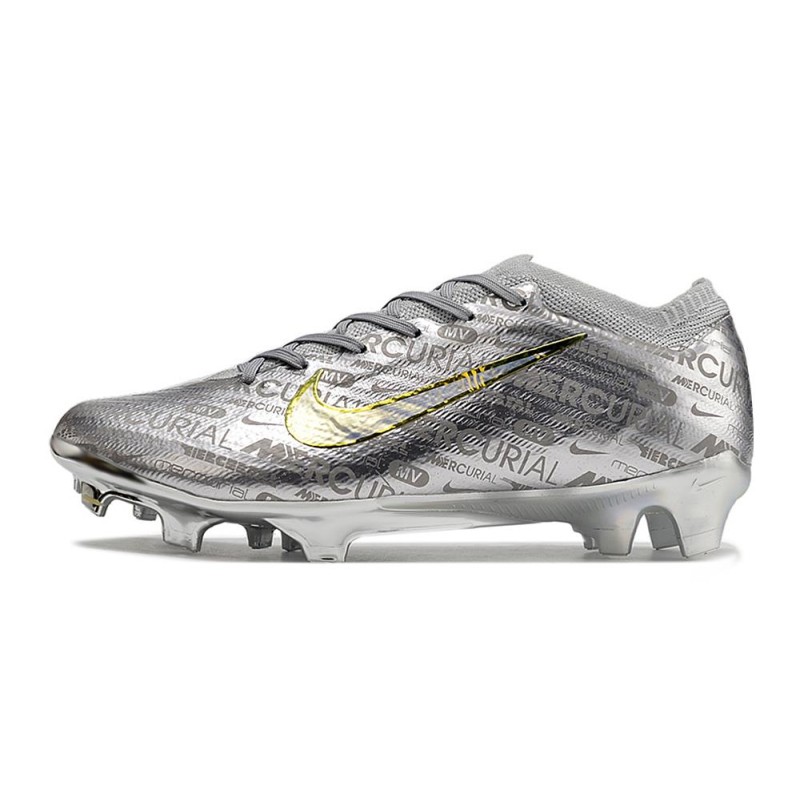 Nike Air Zoom Mercurial Vapor 15 Elite XXV FG Silver Guld för Herr 4 Billiga Fotbollsskor Nike Air Zoom Mercurial Vapor 15 Elite XXV FG Silver Guld 4