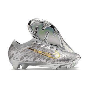 Nike Air Zoom Mercurial Vapor 15 Elite XXV FG Silver Guld för Herr Billiga Fotbollsskor Nike Air Zoom Mercurial Vapor 15 Elite XXV FG Silver Guld