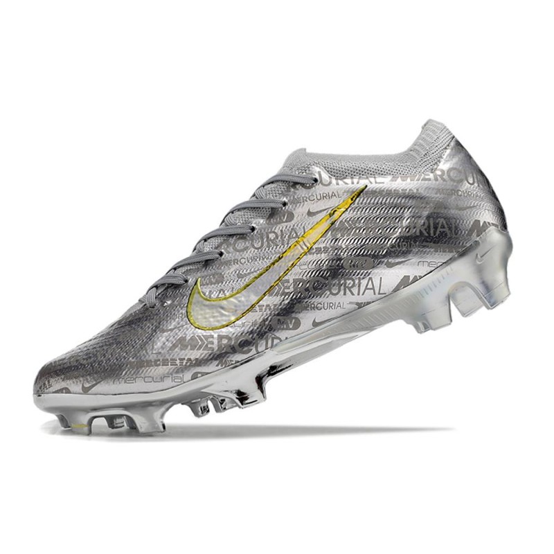 Nike Air Zoom Mercurial Vapor 15 Elite XXV FG Silver Guld för Herr 8 Billiga Fotbollsskor Nike Air Zoom Mercurial Vapor 15 Elite XXV FG Silver Guld 8