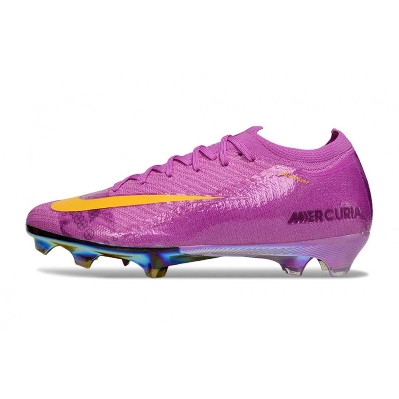 Nike Air Zoom Mercurial Vapor 16 Elite FG Lila Gul för Herr 4 Billiga Fotbollsskor Nike Air Zoom Mercurial Vapor 16 Elite FG Lila Gul 4