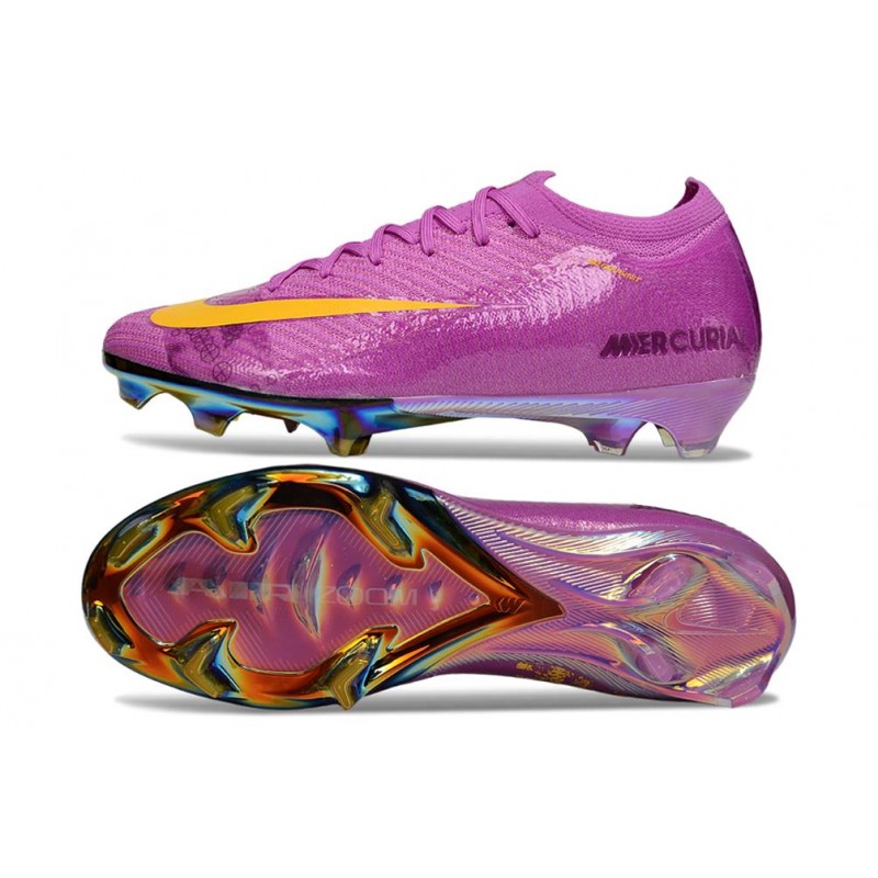 Nike Air Zoom Mercurial Vapor 16 Elite FG Lila Gul för Herr 5 Billiga Fotbollsskor Nike Air Zoom Mercurial Vapor 16 Elite FG Lila Gul 5