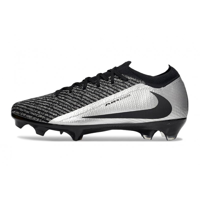 Nike Air Zoom Mercurial Vapor 16 Elite FG Nero Argento för Herr 4 Billiga Fotbollsskor Nike Air Zoom Mercurial Vapor 16 Elite FG Nero Argento 4