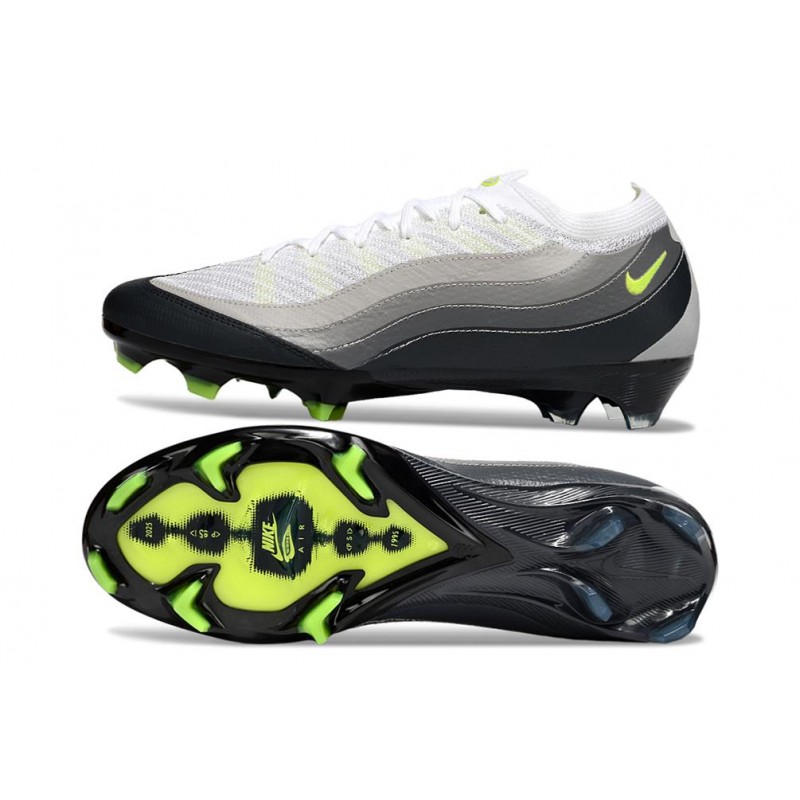 Nike Air Zoom Mercurial Vapor 16 Elite FG X AM95 SE Svart Vit Gul för Herr 5 Billiga Fotbollsskor Nike Air Zoom Mercurial Vapor 16 Elite FG X AM95 SE Svart Vit Gul 5