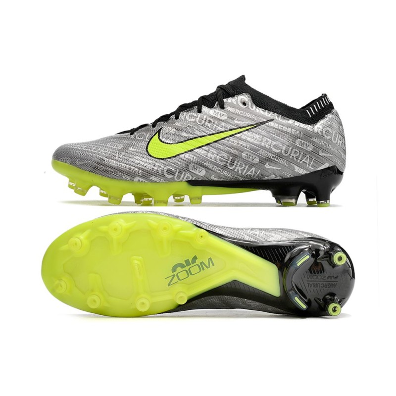 Nike Air Zoom Mercurial Vapor XV Elite AG-Pro Grå Gul för Herr 5 Billiga Fotbollsskor Nike Air Zoom Mercurial Vapor XV Elite AG-Pro Grå Gul 5
