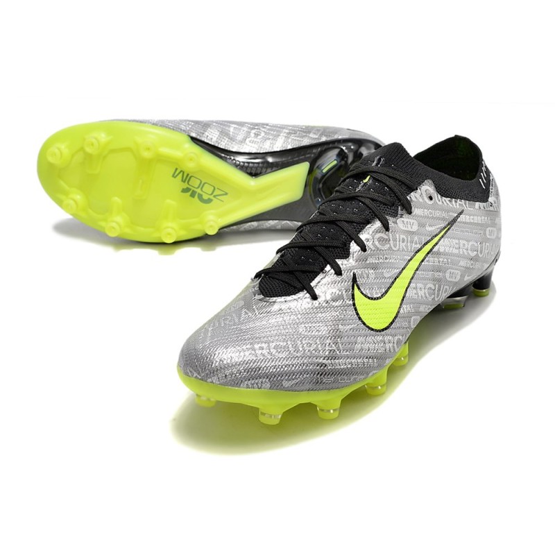 Nike Air Zoom Mercurial Vapor XV Elite AG-Pro Grå Gul för Herr 7 Billiga Fotbollsskor Nike Air Zoom Mercurial Vapor XV Elite AG-Pro Grå Gul 7