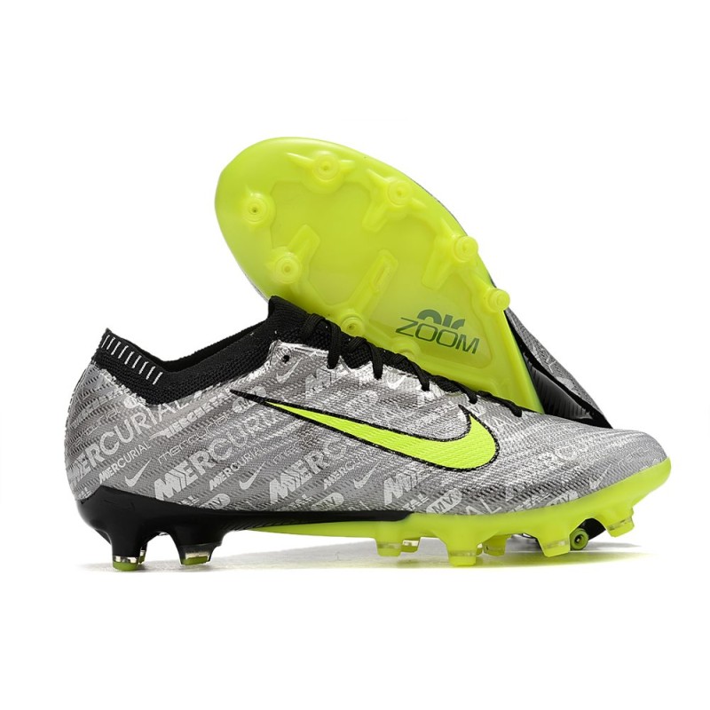 Nike Air Zoom Mercurial Vapor XV Elite AG-Pro Grå Gul för Herr 3 Billiga Fotbollsskor Nike Air Zoom Mercurial Vapor XV Elite AG-Pro Grå Gul 3
