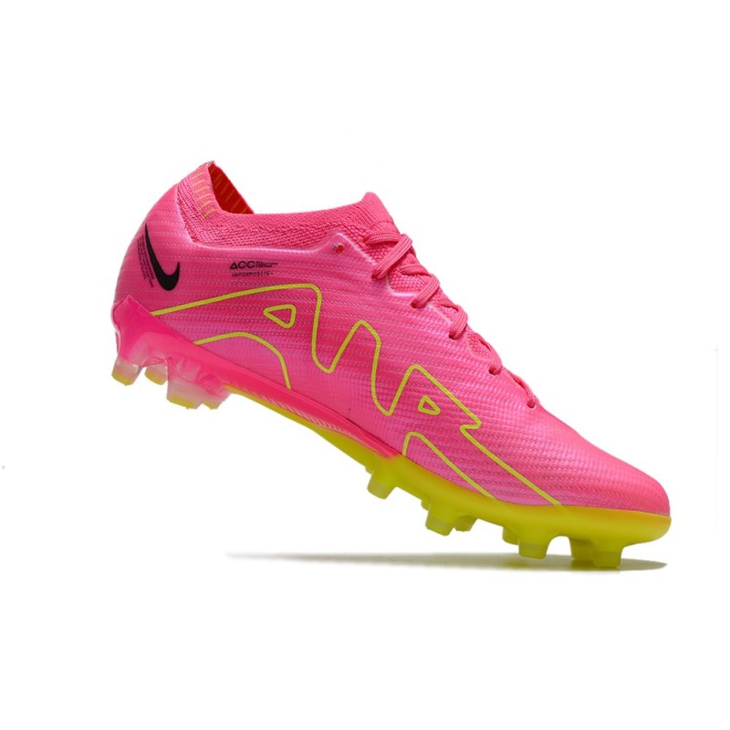 Nike Air Zoom Mercurial Vapor XV Elite AG-Pro Rosa Gul för Herr 9 Billiga Fotbollsskor Nike Air Zoom Mercurial Vapor XV Elite AG-Pro Rosa Gul 9
