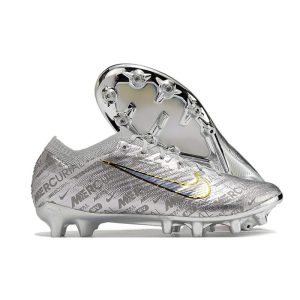 Nike Air Zoom Mercurial Vapor XV Elite AG-Pro Silver Guld för Herr Billiga Fotbollsskor Nike Air Zoom Mercurial Vapor XV Elite AG-Pro Silver Guld