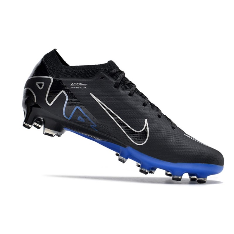 Nike Air Zoom Mercurial Vapor XV Elite AG-Pro Svart Blå för Herr 9 Billiga Fotbollsskor Nike Air Zoom Mercurial Vapor XV Elite AG-Pro Svart Blå 9