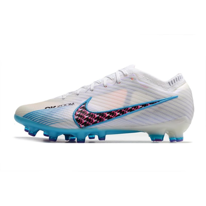 Nike Air Zoom Mercurial Vapor XV Elite AG-Pro Vit Blå Rosa Indigo Haze för Herr 4 Billiga Fotbollsskor Nike Air Zoom Mercurial Vapor XV Elite AG-Pro Vit Blå Rosa Indigo Haze 4