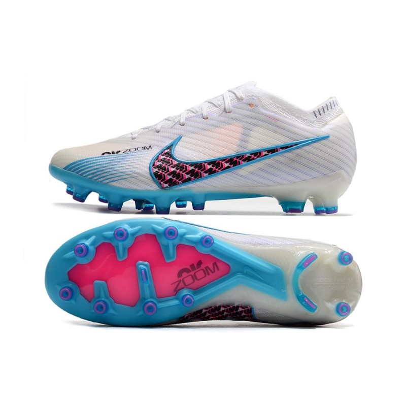 Nike Air Zoom Mercurial Vapor XV Elite AG-Pro Vit Blå Rosa Indigo Haze för Herr 5 Billiga Fotbollsskor Nike Air Zoom Mercurial Vapor XV Elite AG-Pro Vit Blå Rosa Indigo Haze 5