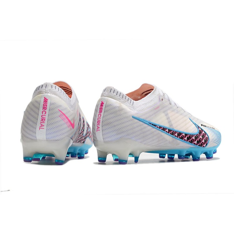 Nike Air Zoom Mercurial Vapor XV Elite AG-Pro Vit Blå Rosa Indigo Haze för Herr 6 Billiga Fotbollsskor Nike Air Zoom Mercurial Vapor XV Elite AG-Pro Vit Blå Rosa Indigo Haze 6