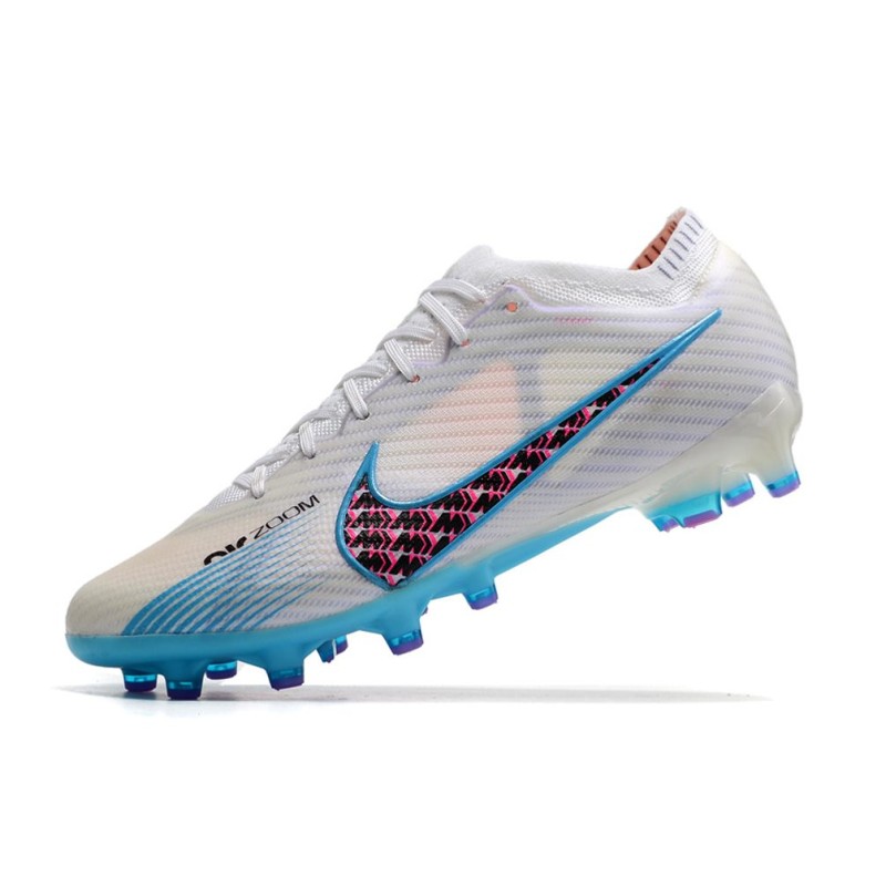 Nike Air Zoom Mercurial Vapor XV Elite AG-Pro Vit Blå Rosa Indigo Haze för Herr 8 Billiga Fotbollsskor Nike Air Zoom Mercurial Vapor XV Elite AG-Pro Vit Blå Rosa Indigo Haze 8