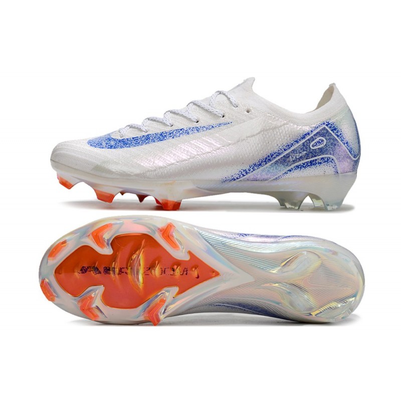 Nike Air Zoom Mercurial Vapor XVI Elite FG Blueprint Vit Blå för Herr 5 Billiga Fotbollsskor Nike Air Zoom Mercurial Vapor XVI Elite FG Blueprint Vit Blå 5