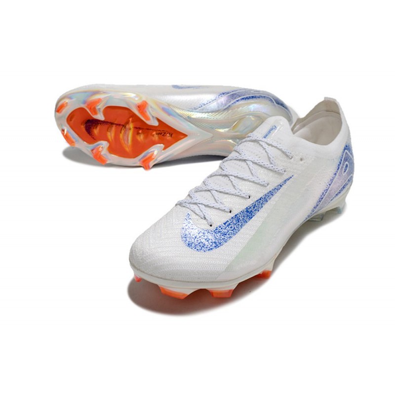 Nike Air Zoom Mercurial Vapor XVI Elite FG Blueprint Vit Blå för Herr 7 Billiga Fotbollsskor Nike Air Zoom Mercurial Vapor XVI Elite FG Blueprint Vit Blå 7