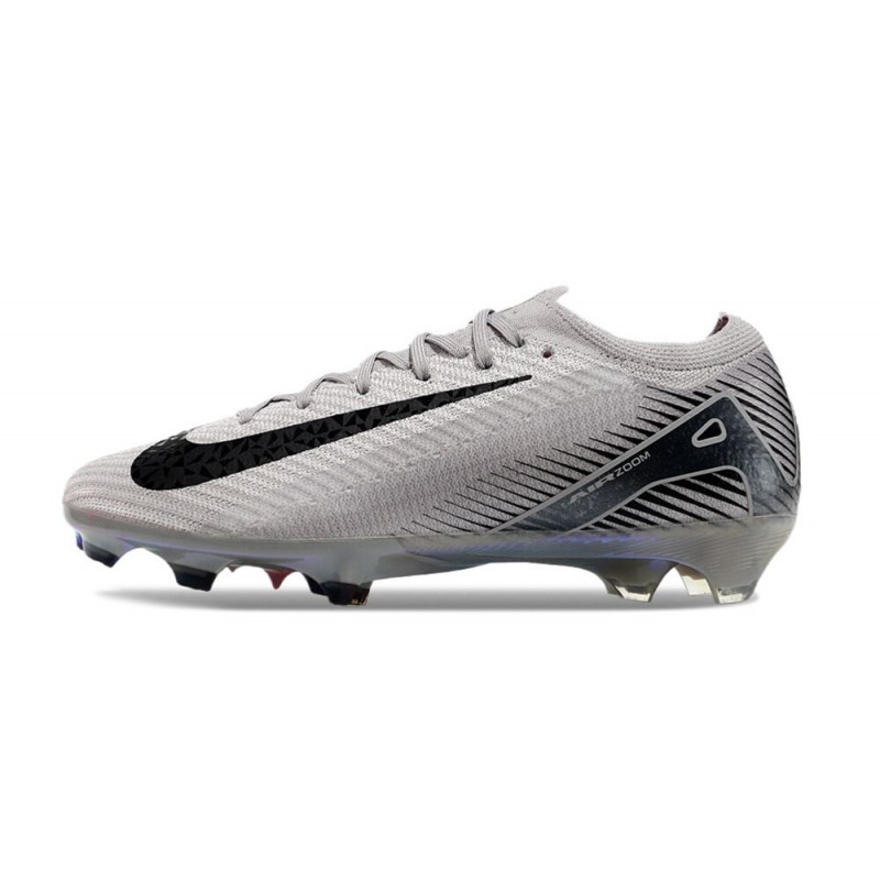 Nike Air Zoom Mercurial Vapor XVI Elite FG Grå Svart för Herr 4 Billiga Fotbollsskor Nike Air Zoom Mercurial Vapor XVI Elite FG Grå Svart 4