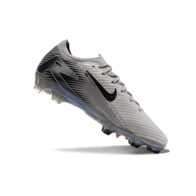 Nike Air Zoom Mercurial Vapor XVI Elite FG Grå Svart för Herr 9 Billiga Fotbollsskor Nike Air Zoom Mercurial Vapor XVI Elite FG Grå Svart 9