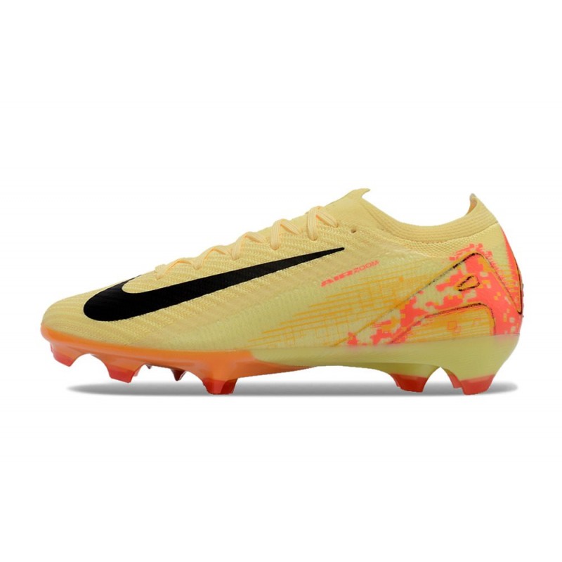 Nike Air Zoom Mercurial Vapor XVI Elite FG Gul Svart Rosa för Herr 4 Billiga Fotbollsskor Nike Air Zoom Mercurial Vapor XVI Elite FG Gul Svart Rosa 4