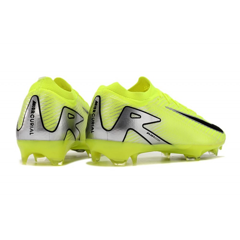 Nike Air Zoom Mercurial Vapor XVI Elite FG Gul Svart Silver för Herr 6 Billiga Fotbollsskor Nike Air Zoom Mercurial Vapor XVI Elite FG Gul Svart Silver 6