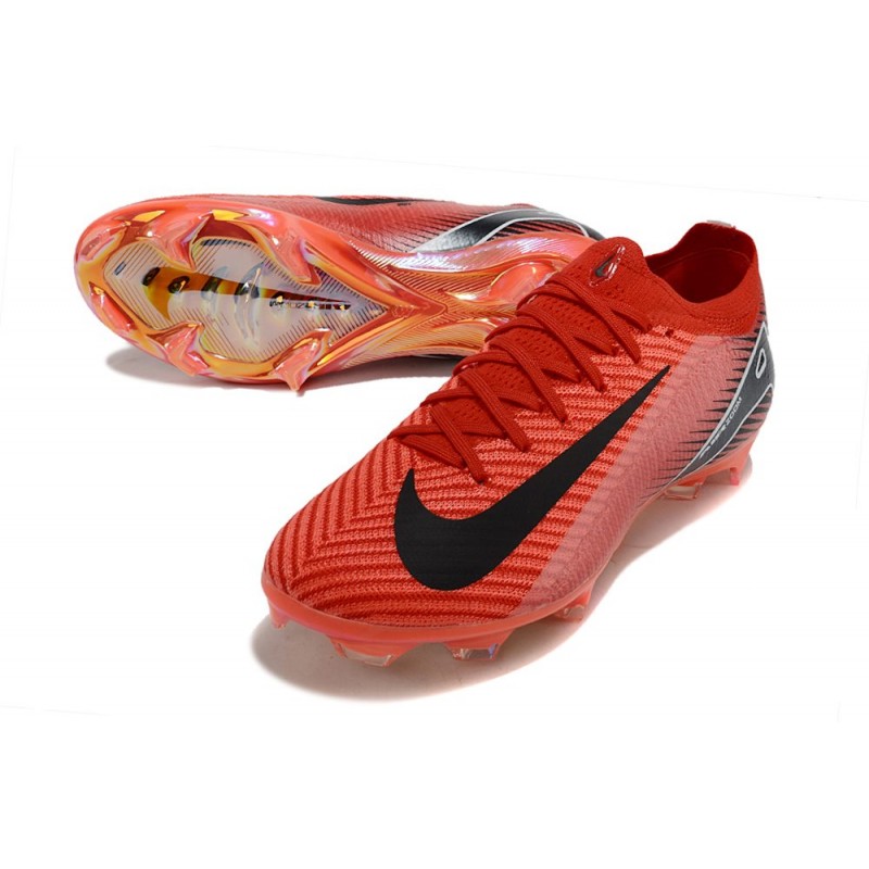 Nike Air Zoom Mercurial Vapor XVI Elite FG Röd Svart för Herr 7 Billiga Fotbollsskor Nike Air Zoom Mercurial Vapor XVI Elite FG Röd Svart 7