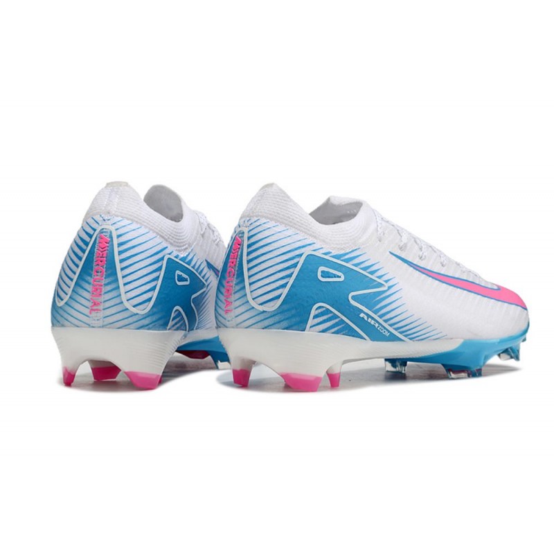 Nike Air Zoom Mercurial Vapor XVI Elite FG Vit Blå Rosa för Herr 6 Billiga Fotbollsskor Nike Air Zoom Mercurial Vapor XVI Elite FG Vit Blå Rosa 6