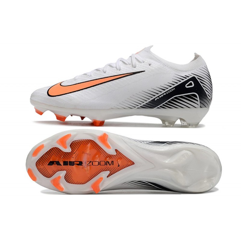 Nike Air Zoom Mercurial Vapor XVI Elite FG Vit Orange Svart för Herr 5 Billiga Fotbollsskor Nike Air Zoom Mercurial Vapor XVI Elite FG Vit Orange Svart 5