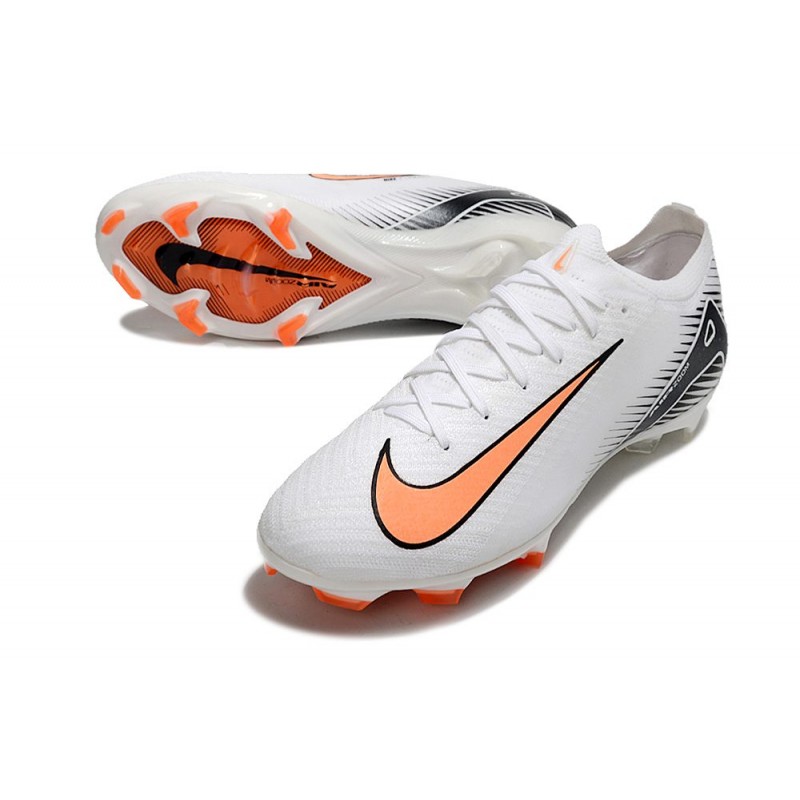 Nike Air Zoom Mercurial Vapor XVI Elite FG Vit Orange Svart för Herr 7 Billiga Fotbollsskor Nike Air Zoom Mercurial Vapor XVI Elite FG Vit Orange Svart 7