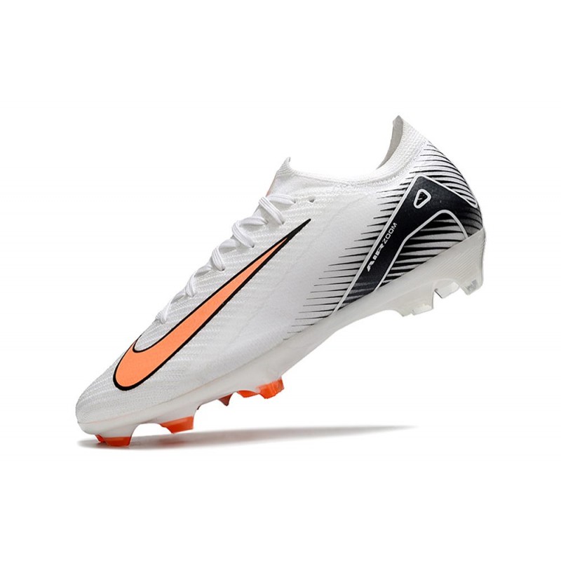 Nike Air Zoom Mercurial Vapor XVI Elite FG Vit Orange Svart för Herr 8 Billiga Fotbollsskor Nike Air Zoom Mercurial Vapor XVI Elite FG Vit Orange Svart 8