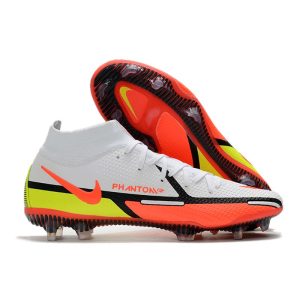 Nike Fotbollsskorna Phantom GT2 Dynamic Fit Elite FG Motivation – Vit Röd Neon Svart för Herr Billiga Fotbollsskor Nike Fotbollsskorna Phantom GT2 Dynamic Fit Elite FG Motivation – Vit Röd Neon Svart